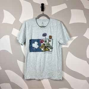 Gray Scale Philadelphia Band Flowers T-Shirt | M